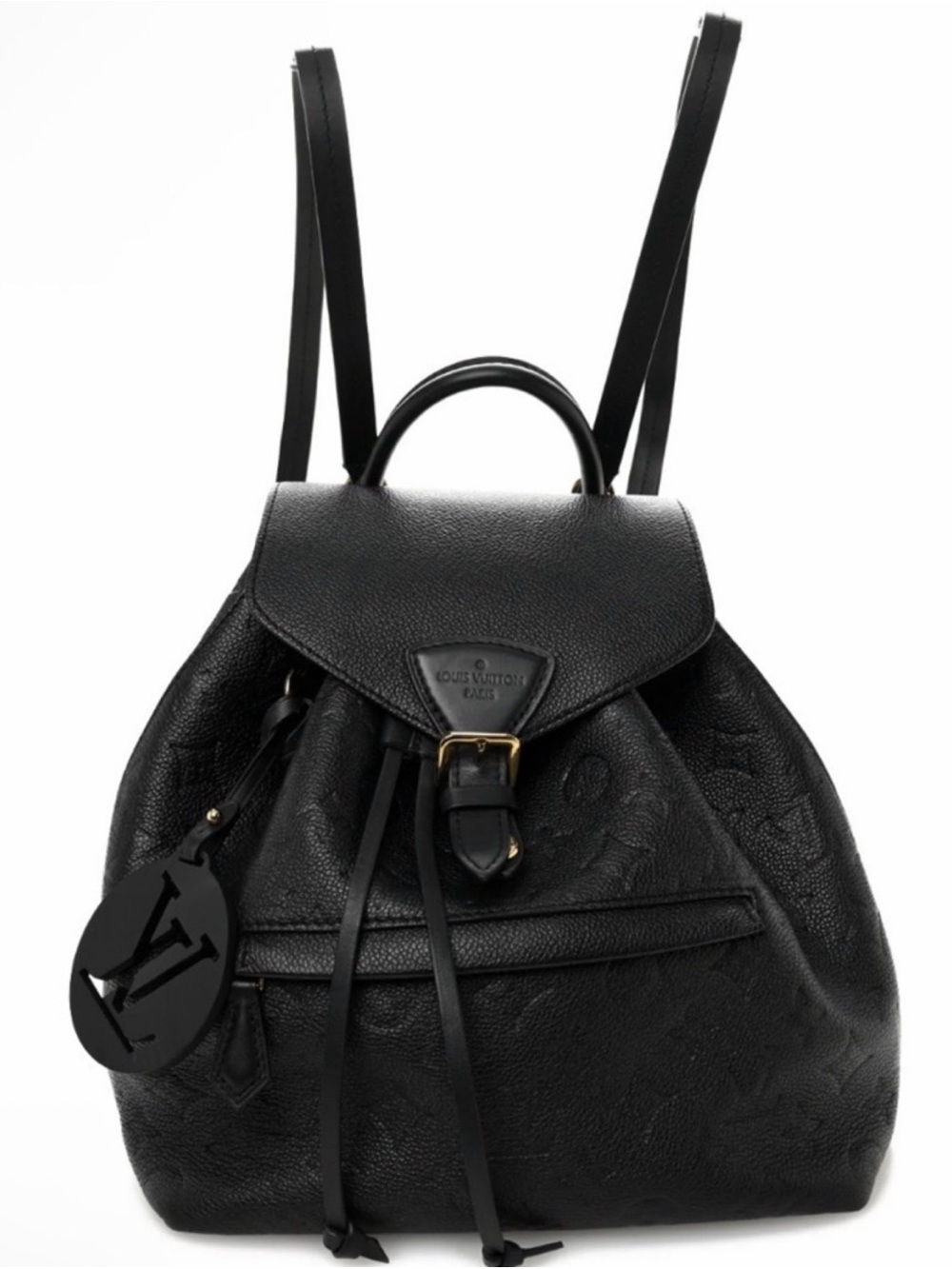 Louis Vuitton Black Leather Backpack Emp